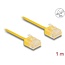 Delock RJ45 Network Cable Cat.6 UTP Ultra Slim 1 m yellow with short plugs