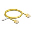 Delock RJ45 Network Cable Cat.6 UTP Ultra Slim 1 m yellow with short plugs