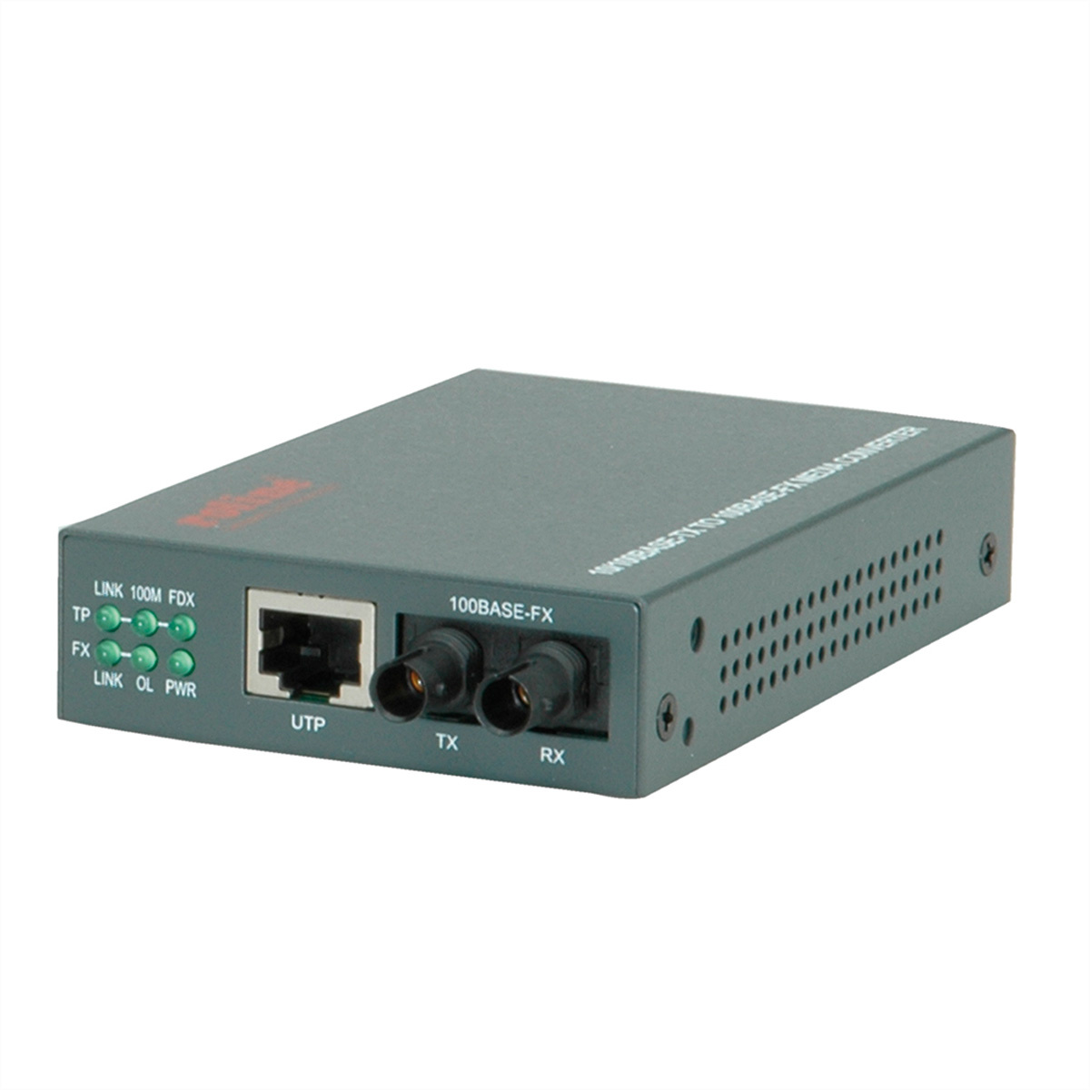 Roline RC-100FX/ST Fast Ethernet converter RJ-45 / ST, Loop-back netwerk media converter