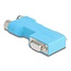 Delock D-Sub 9 male and female to M12 male and female 5 pin A-coded CAN bus splitter 90° blue