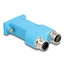 Delock D-Sub 9 female to M12 male and female 5 pin A-coded CAN bus splitter 180° blue