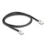 Delock Telephone Cable RJ11 plug to RJ11 plug black 1 m
