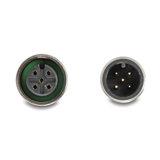 Delock D-Sub 9 male and female to M12 male and female 5 pin A-coded CAN bus splitter 35° orange