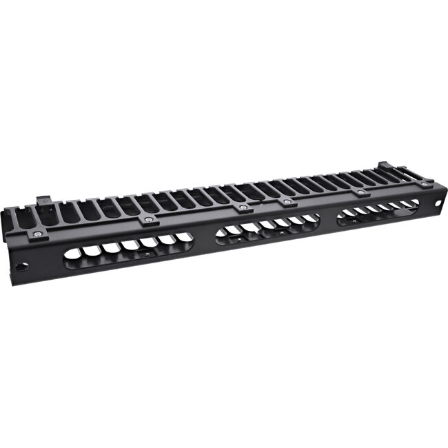 InLine® 19" 1U Cable management panel, RAL 9005 black