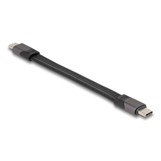 Delock USB 40 Gbps FPC Flat Ribbon Cable USB Type-C™ to USB Type-C™ 15 cm PD 3.0 100 W E-Marker