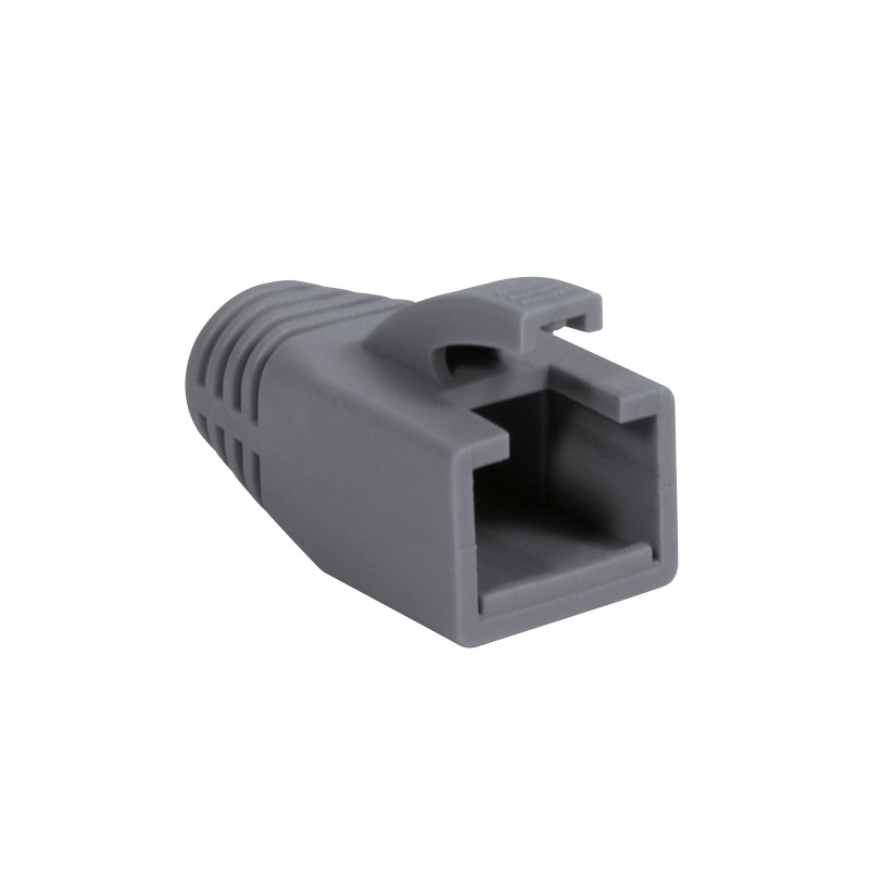 Netwerkplug huls voor RJ45 connectoren - kabel tot 8 mm - 50 stuks / grijs