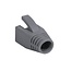 RJ45 netwerkplug huls | kabel tot 8mm | 50 stuks | grijs