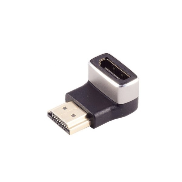 HDMI 2.1 Adapter - Haaks naar onder - Premium - 8K 60Hz - Zwart