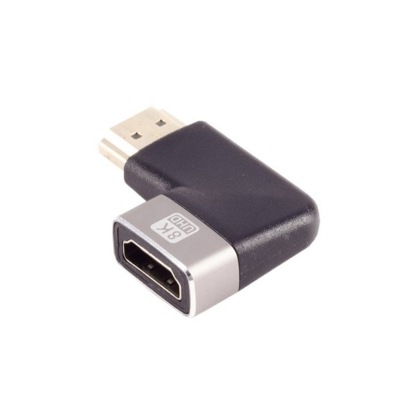 HDMI 2.1 Adapter - Haaks naar rechts - Premium - 8K 60Hz - Zwart