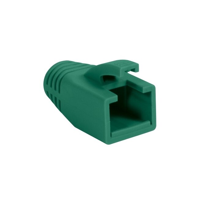 RJ45 netwerkplug huls | kabel tot 8mm | 50 stuks | groen