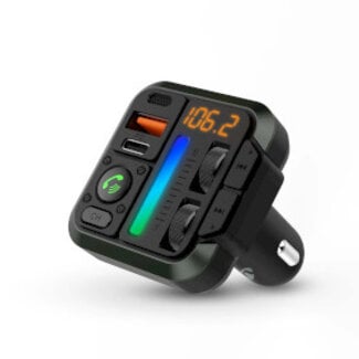 Nedis FM-Audiotransmitter voor Auto | Gefixeerd | Handsfree bellen | 1 " | Amber-Scherm | Bluetooth® | PD 18 W / PD 24 W | Snelladen | Bass boost | Google Assistant / Siri | Zwart