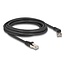 Delock RJ45 Network Cable Cat.6A S/FTP plug 45° right angled to plug straight 3 m black