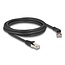 Delock RJ45 Network Cable Cat.6A S/FTP plug 45° right angled to plug straight 2 m black