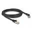 Delock RJ45 Network Cable Cat.8.1 S/FTP plug 45° right angled to plug straight up to 40 Gbps 2 m black