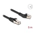 Delock RJ45 Network Cable Cat.8.1 S/FTP plug 45° left angled to plug straight up to 40 Gbps 5 m black