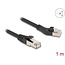 Delock RJ45 Network Cable Cat.8.1 S/FTP plug 45° left angled to plug straight up to 40 Gbps 1 m black