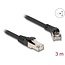 Delock RJ45 Network Cable Cat.8.1 S/FTP plug 45° right angled to plug straight up to 40 Gbps 3 m black