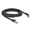 Delock RJ45 Network Cable Cat.8.1 S/FTP plug 45° right angled to plug straight up to 40 Gbps 3 m black