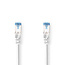 CAT6a netwerkkabel | S/FTP | RJ45 Male | RJ45 Male | 0.50 m | Snagless | Rond | LSZH | Wit | Label