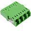 InLine® fibre optic coupler, quad LC/LC, singlemode, green, ceramic sleeve