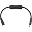 InLine® DC cable with Switch, DC plug male/female 5,5x2,50mm, AWG 18, black, 0.20m
