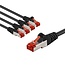 Goobay CAT 6 Patch Cable S/FTP (PiMF), 1 m, black, Set of 5