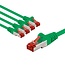 Goobay CAT 6 Patch Cable S/FTP (PiMF), 2 m, green, Set of 5