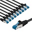 Goobay CAT 6A Patch Cable S/FTP (PiMF), 2 m, black, Set of 10