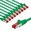 Goobay CAT 6 Patch Cable S/FTP (PiMF), 1 m, green, Set of 10