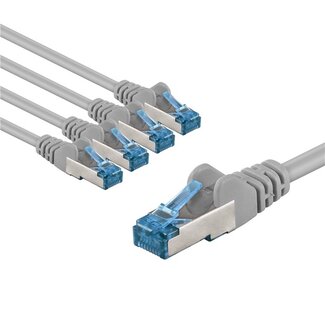 Goobay Goobay CAT 6A Patch Cable S/FTP (PiMF), 5 m, grey, Set of 5