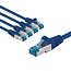 Goobay CAT 6A Patch Cable S/FTP (PiMF), 5 m, blue, Set of 5