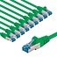 Goobay CAT 6A Patch Cable S/FTP (PiMF), 1 m, green, Set of 10