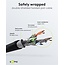 Goobay GHMT-certified CAT 8.1 Patch Cord, S/FTP, 5 m, black, Set of 5