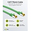 Goobay RJ45 Patch Cord CAT 6A S/FTP (PiMF), 500 MHz, with CAT 7 Raw Cable, 3 m, green, Set of 10