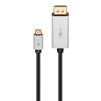 Goobay USB-C naar DisplayPort 8K 60Hz kabel | aluminium | 2 meter