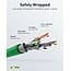 Goobay RJ45 Patch Cord CAT 6A S/FTP (PiMF), 500 MHz, with CAT 7 Raw Cable, 2 m, green, Set of 10