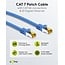 Goobay RJ45 Patch Cord CAT 6A S/FTP (PiMF), 500 MHz, with CAT 7 Raw Cable, 1 m, blue, Set of 10