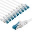 Goobay CAT 6A Patch Cable S/FTP (PiMF), 1 m, white, Set of 10