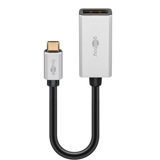 Goobay USB-C naar DisplayPort 8K 60Hz adapter | aluminium | 0,15 meter