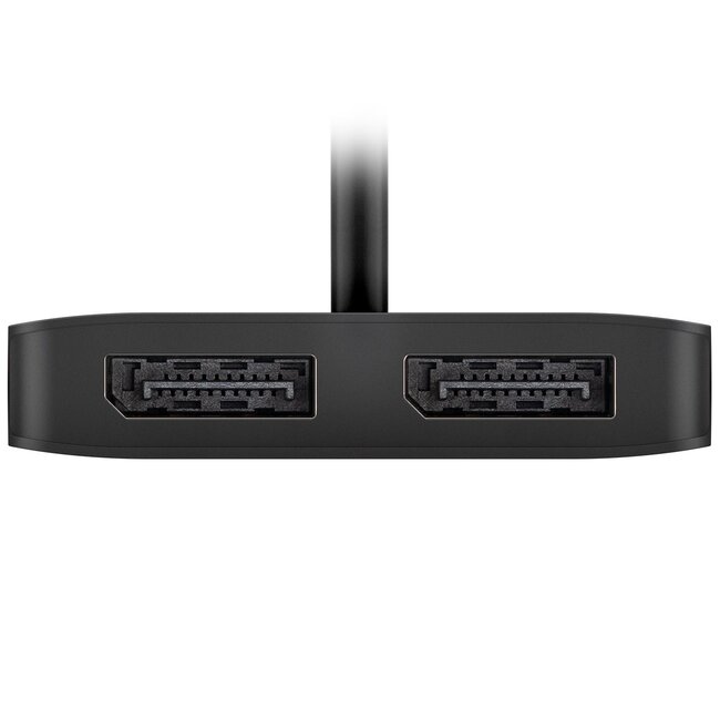 USB-C naar 2x DisplayPort 4K 60Hz adapter | zwart | 0,15 meter