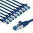 Goobay CAT 6A Patch Cable S/FTP (PiMF), 5 m, blue, Set of 10