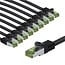 Goobay GHMT-certified CAT 8.1 Patch Cord, S/FTP, 1 m, black, Set of 10