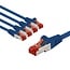 Goobay CAT 6 Patch Cable S/FTP (PiMF), 2 m, blue, Set of 5