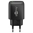 Goobay USB thuislader met 1 USB-A QC poort | 18W | zwart