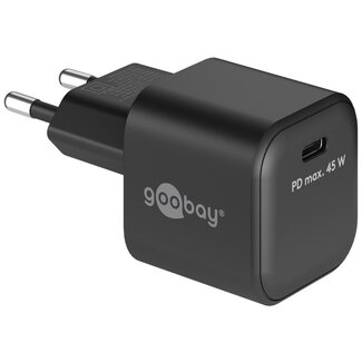 Goobay Goobay thuislader met 1 USB-C PD poort | GaN | 45W | zwart