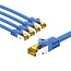 Goobay RJ45 Patch Cord CAT 6A S/FTP (PiMF), 500 MHz, with CAT 7 Raw Cable, 1 m, blue, 5er-Set