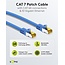 Goobay RJ45 Patch Cord CAT 6A S/FTP (PiMF), 500 MHz, with CAT 7 Raw Cable, 1 m, blue, 5er-Set