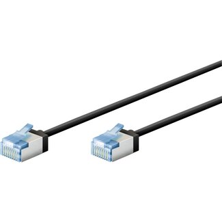 Goobay Goobay Ultra-Flexible CAT 6A Patch Cable, Slim, U/FTP, black 1 m