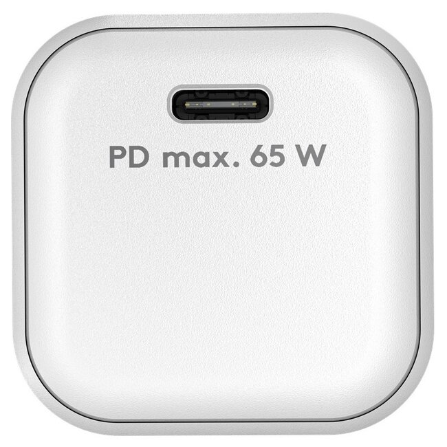 Goobay thuislader met 1 USB-C PD poort | GaN | 65W | wit