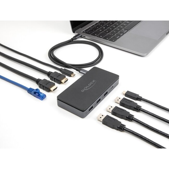 Delock USB Type-C™ Docking Station 4K - Dual HDMI MST / USB / Gibabit LAN / PD 3.0 85 W